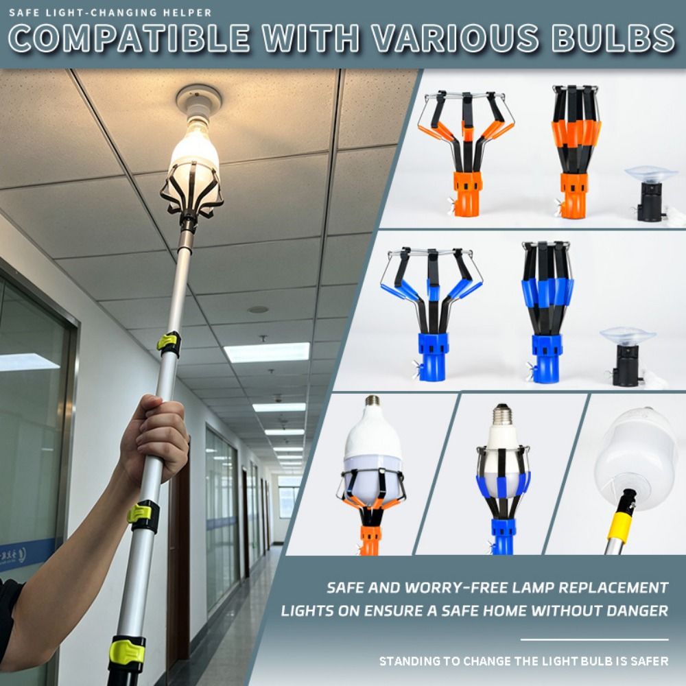 Fishing Rod Telescopic - Outil professionnel de changement d'ampoules, perche