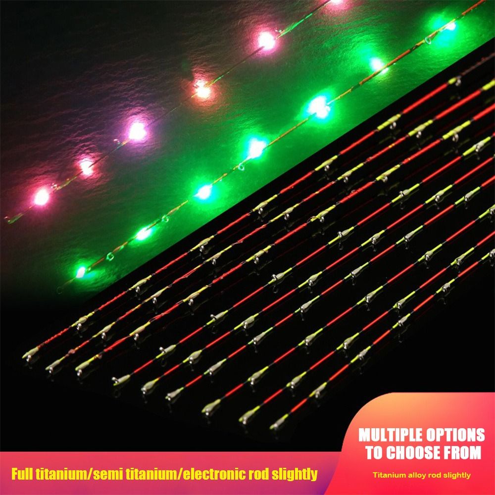 Fishing Rod Tip Replacement - 55cm LED demi-titane/titanium complet bateau/pied de