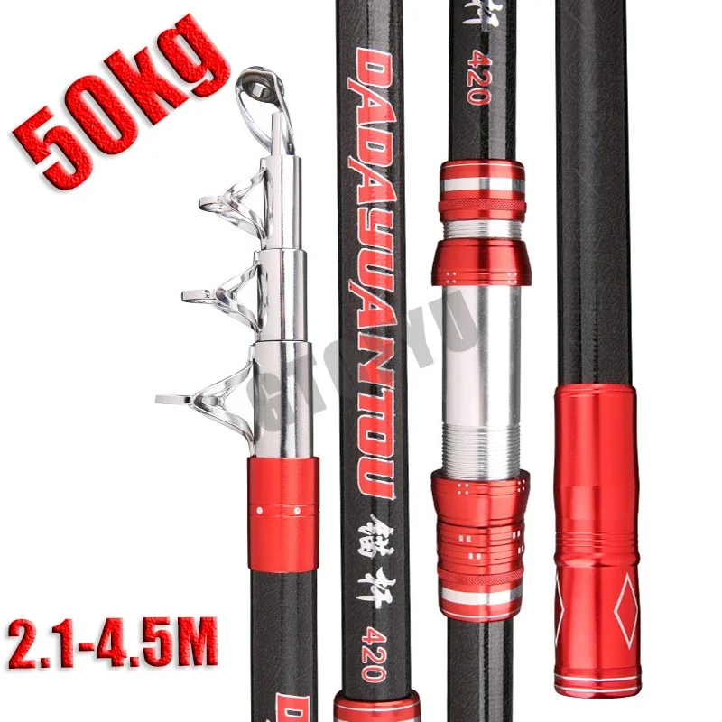 Fishing Rod Surf - Canne à pêche télescopique en carbone