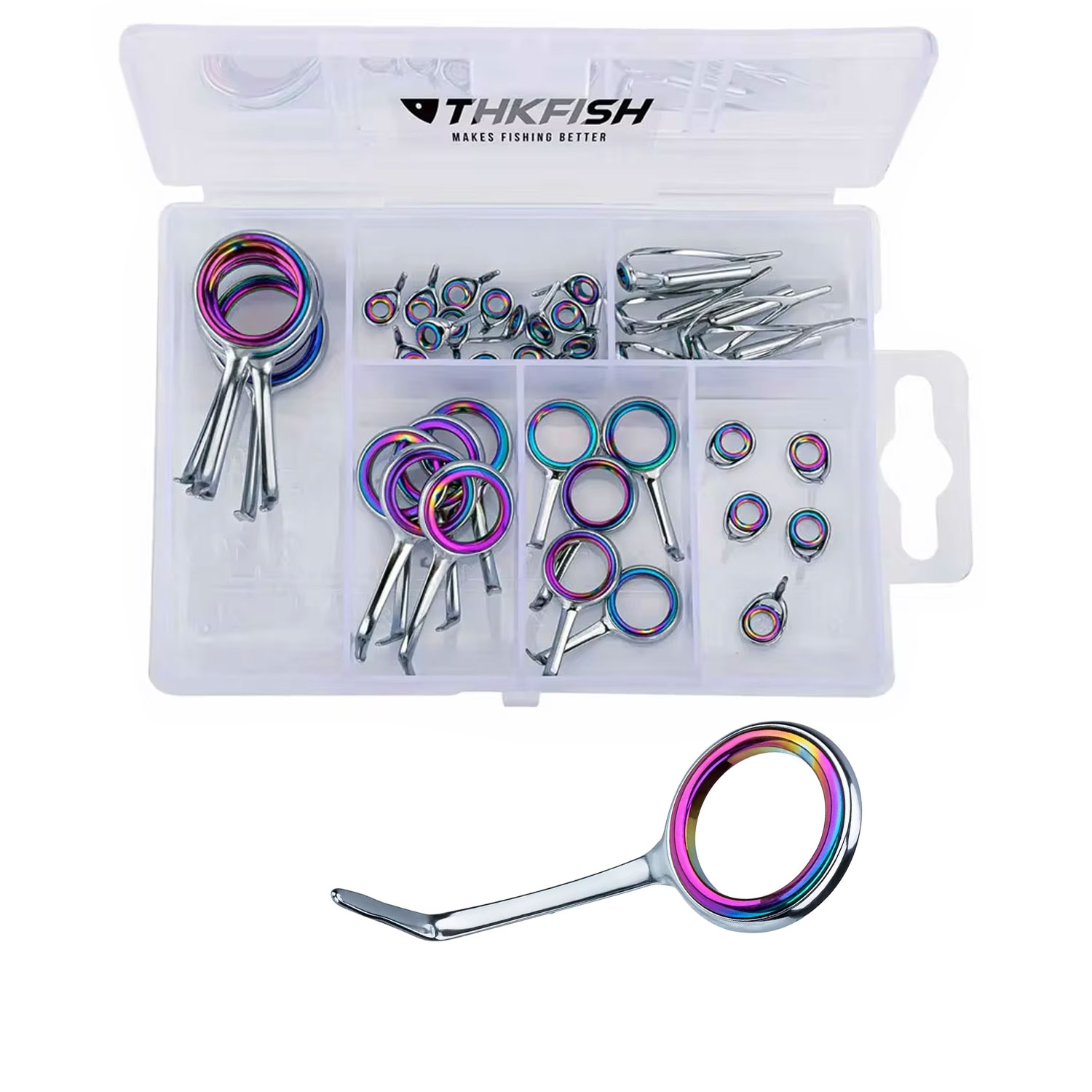 Fishing Rod Tip Replacement - Kit de matiques de guides colorés