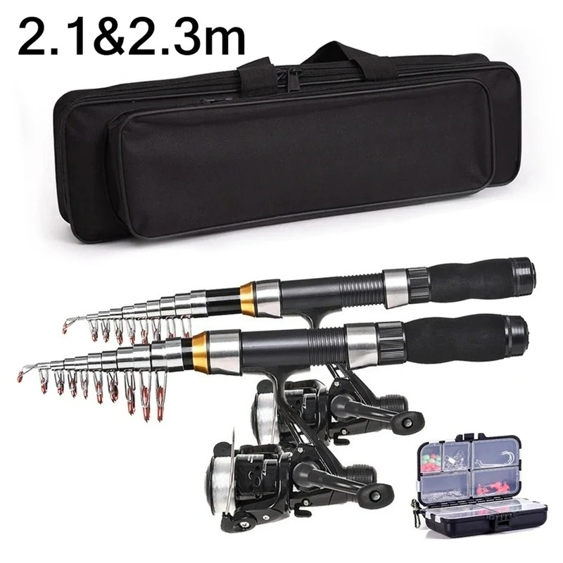 Fishing Rod Spinning - BRAVMAK 2.1/2.3 mTelescopique canne à pêche