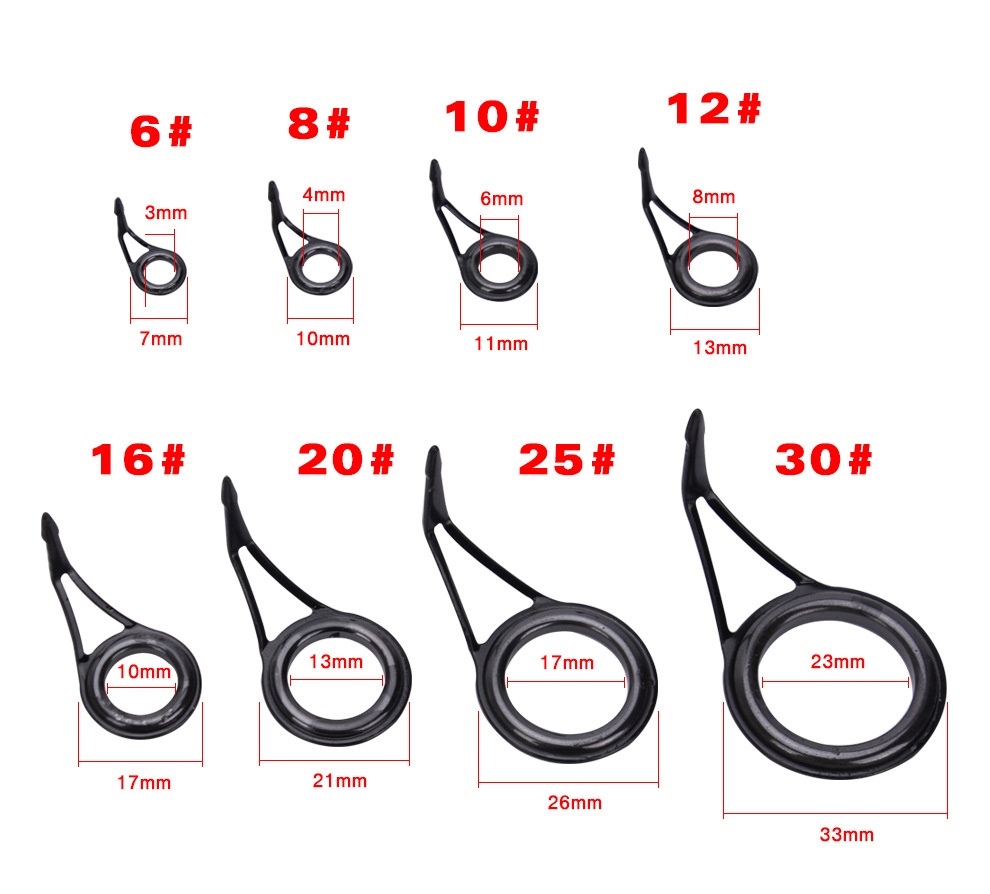 Anneaux de guidage en acier in - Fishing Rod Guide Replacement avis et prix
