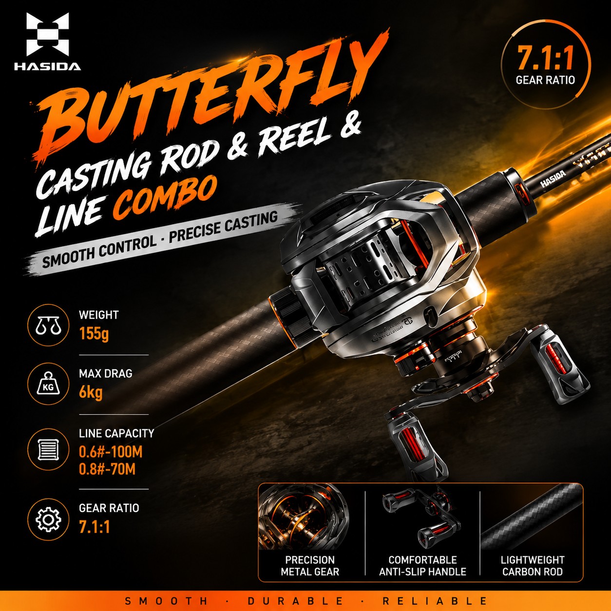 Canne à pêche HASIDA BFS en fi - Fishing Rod Carbon Fiber avis et prix