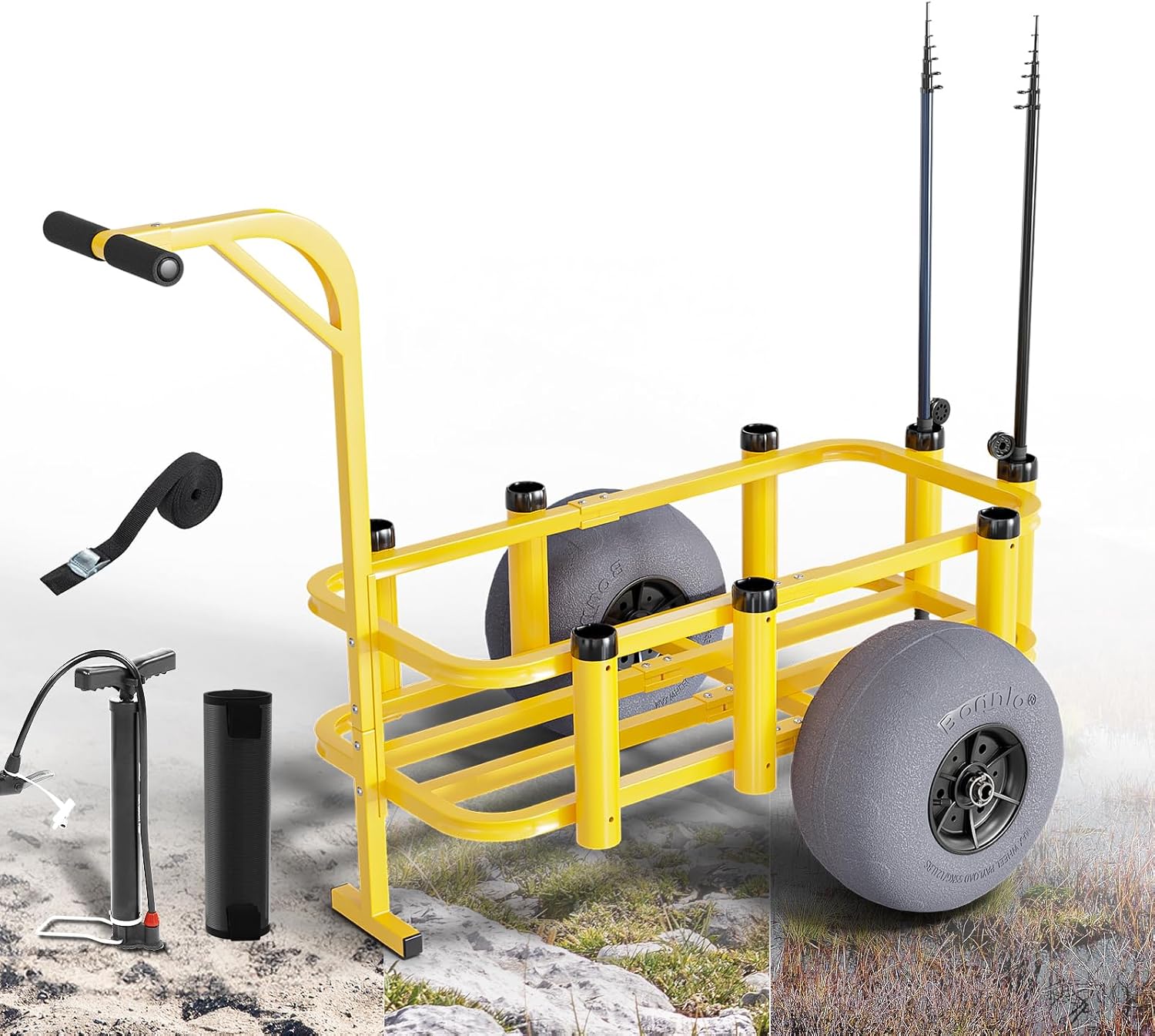 Chariot de pêche roulant pour  - Fishing Rod Holder avis et prix